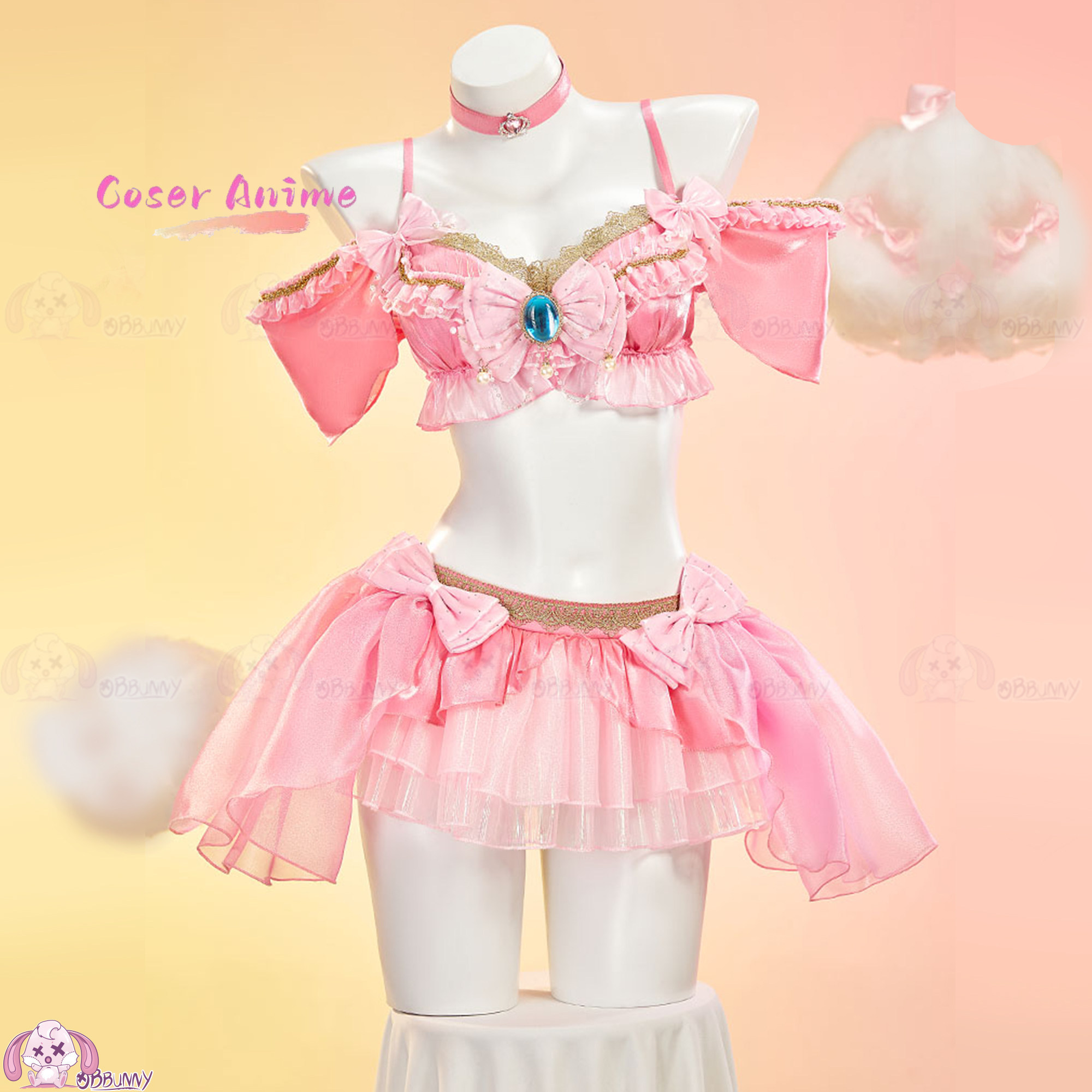 Anime Cosplay Festival - Ensemble mini-jupe Sweet Peach Idol, tenue