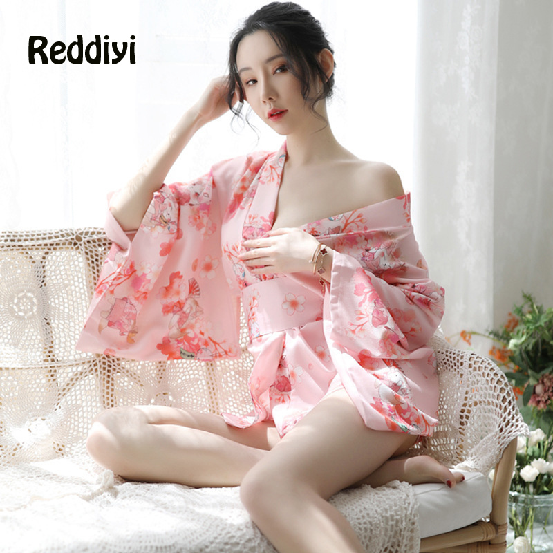 Demon Slayer Haori - Sakura – robe Kimono pour filles,