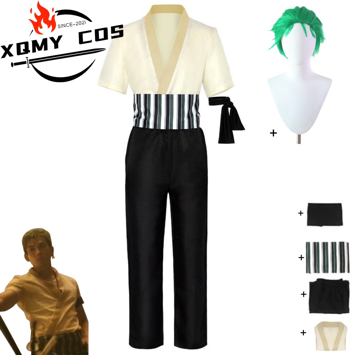 Kids Cosplay Anime - XqNew Anime film Roronoa Zoro Cosplay