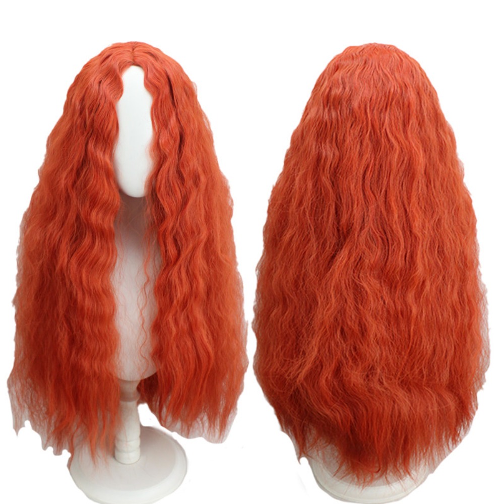Anime Cosplay Orange Hair - Perruque de cosplay Malenia, cheveux bouclés