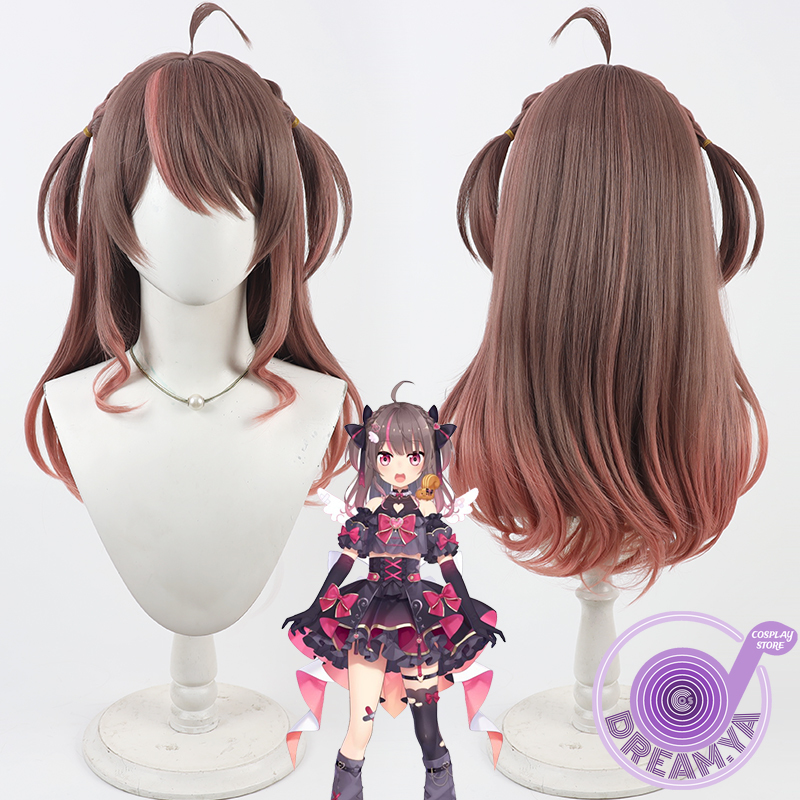 Cosplay Anime Pink Hair - Natsuiro Matsuri Cosplay perruque Vtuber marron