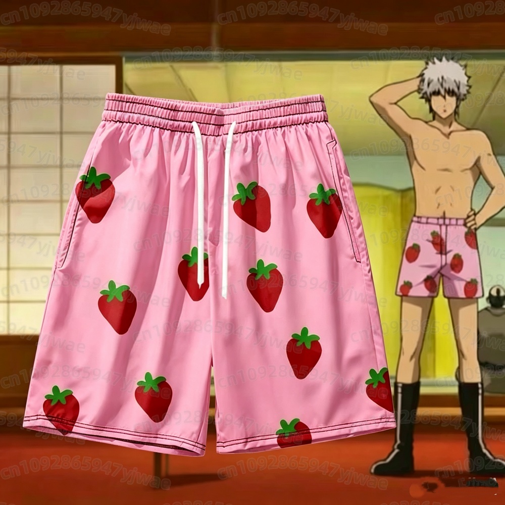 Short rose à motif fraise pour - Anime Cosplay Anime avis et prix