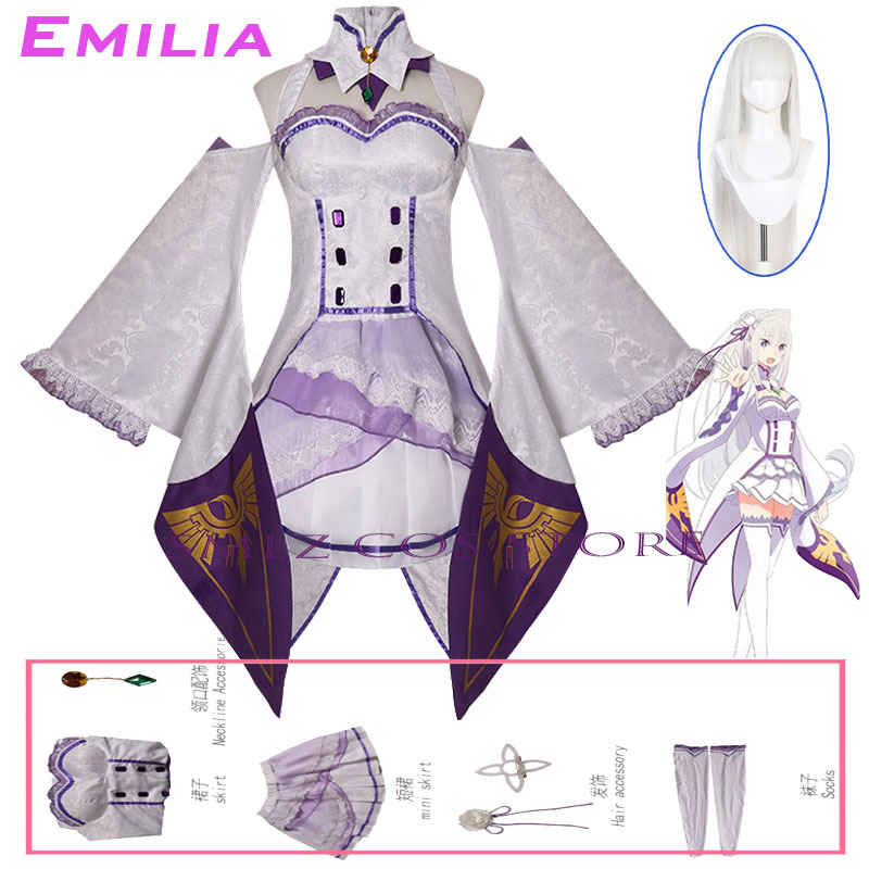 Costume de cosplay Emilia Anim - Anime Cosplay Female avis et prix