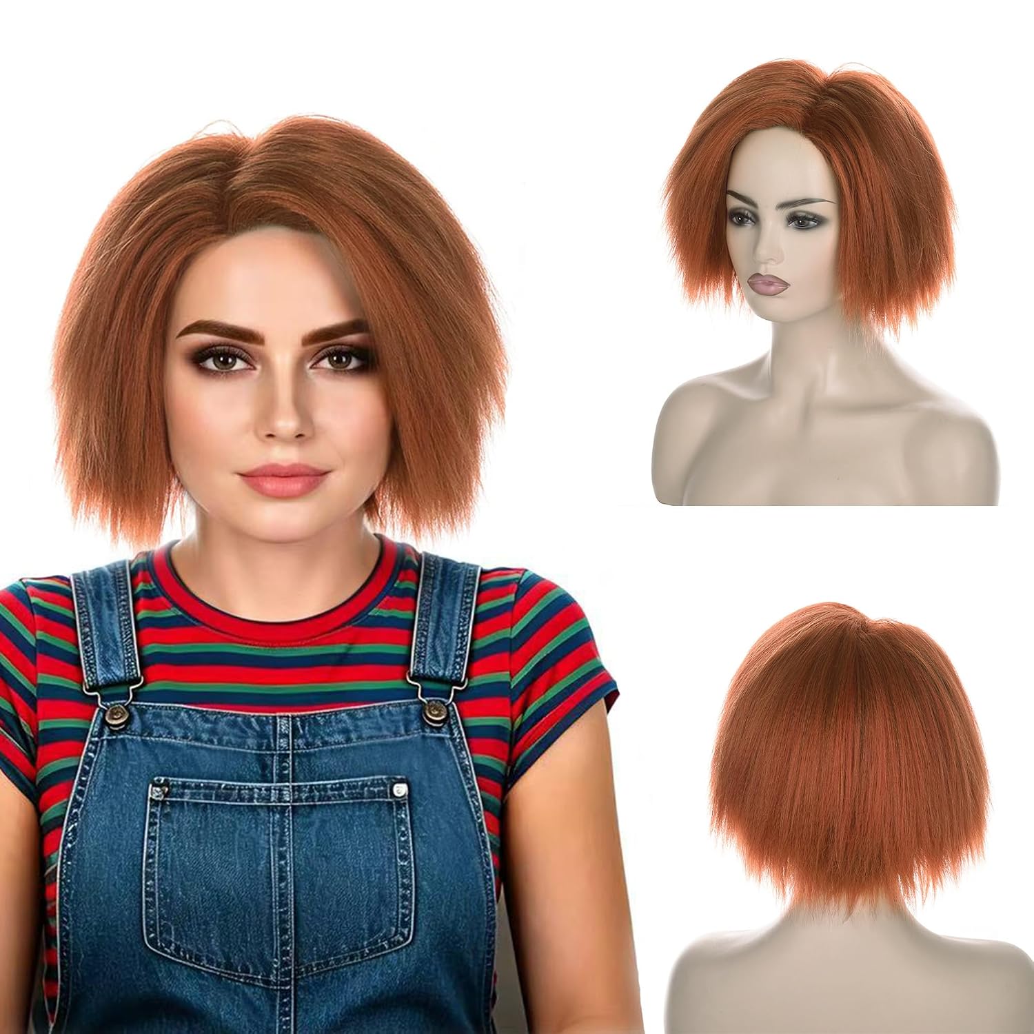 Perruque courte orange-brun Ya - Anime Cosplay Orange Hair avis et prix